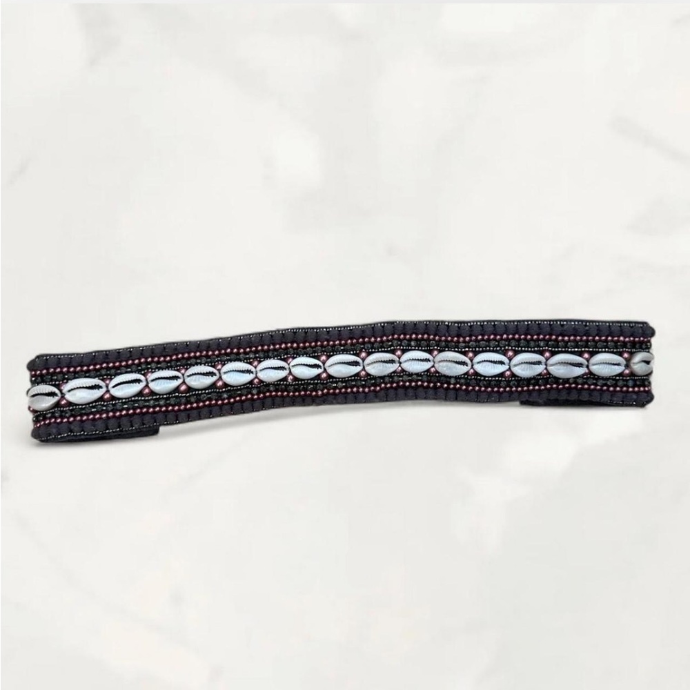 ANTHROPOLOGIE PURPLE SHELL BELT - Picture 1 of 6